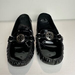 Tory Burch Black Patent Leather Loafers